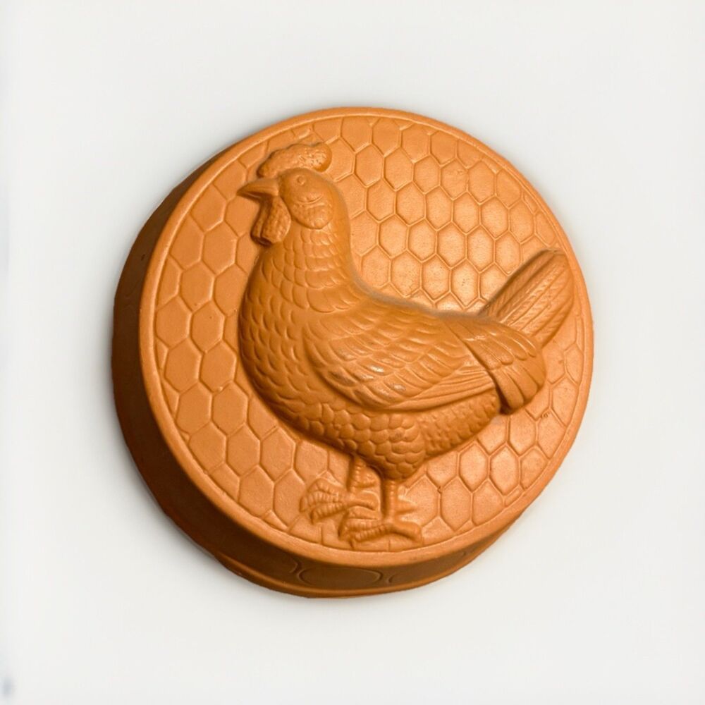 Vintage Towle Gailstyn Sutton Rooster Mold Terracotta Wall Plaque Chicken 5”